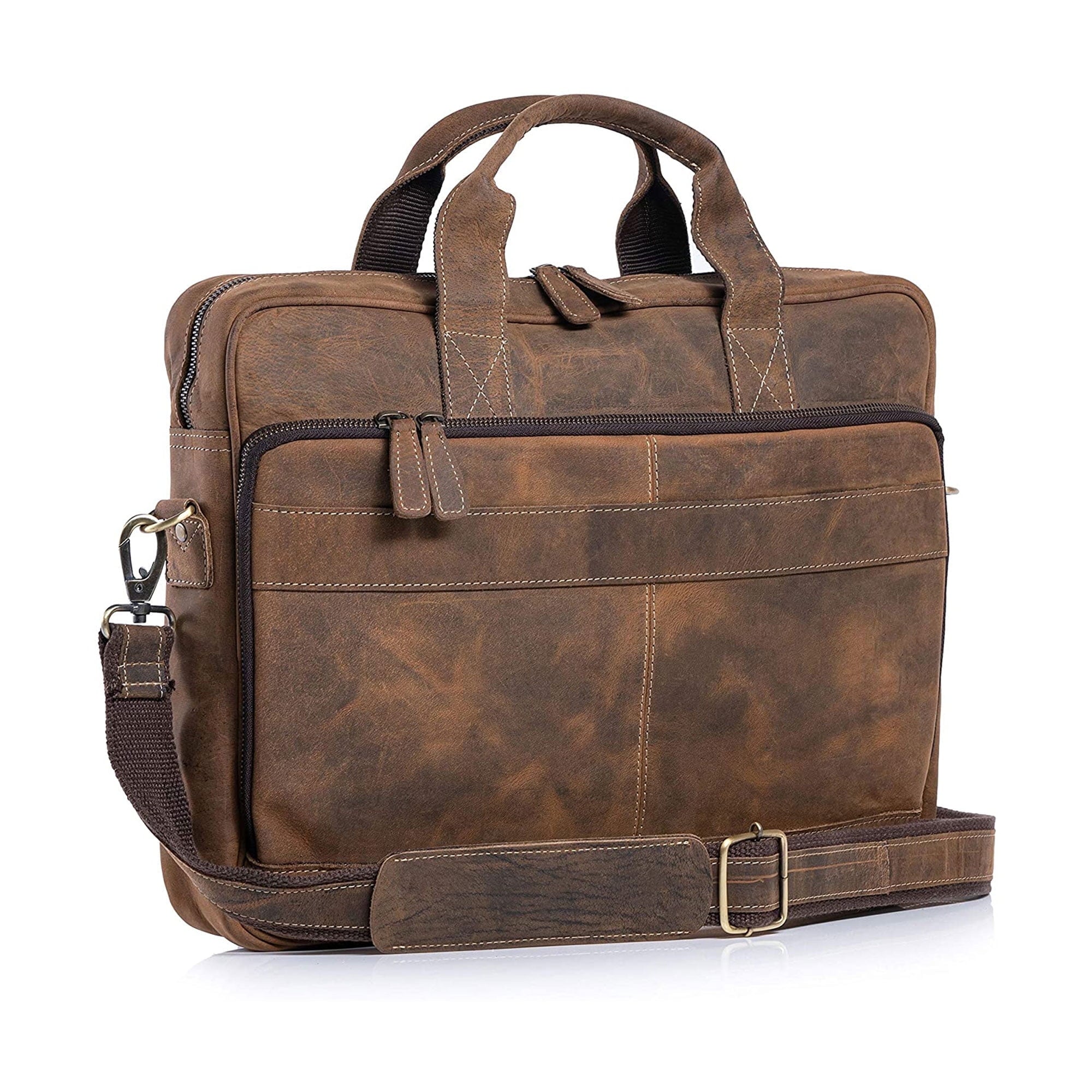 briefcase 18 Inch Laptop/ Messenger Bags for Men and Women Best Office School College briefcase Satchel Bag (Distress...