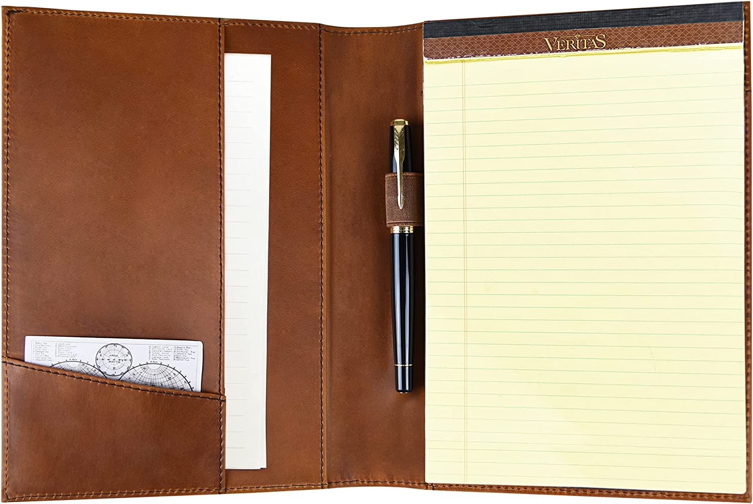 LeatherBelief Leather Junior Padfolio for Women/Men, A5 SizeNotepad Holder Cover, Portfolio Case Study Leather Folder, Documents Folder Case