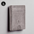 Genuine Leather Slim Wallet for Men & Women | Card Holder with Cash Compartment, ID Window & RFID Blocking Grey