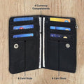 Genuine Leather Women Slim Compact Clutch Credit Card Holder with Coin Pocket