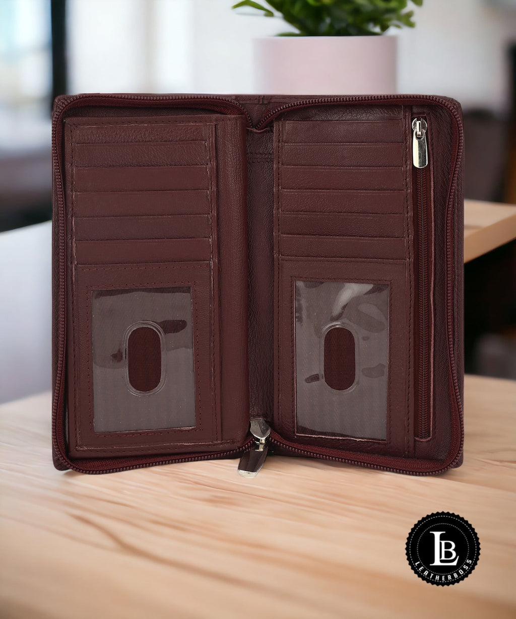 Wallets for Women RFID Blocking Ultra Slim Real Leather Credit Card Holder Clutch