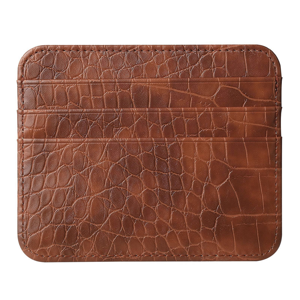 Slim Card Holder Minimalist Faux Leather Credit Card Wallet Mini Business Front Pocket Card Case Thin Coin Purse for ...