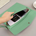 Leather Document Portfolio Folder Waterproof File Bag For Business Meeting A4 Size Padfolio With Zipper Professional