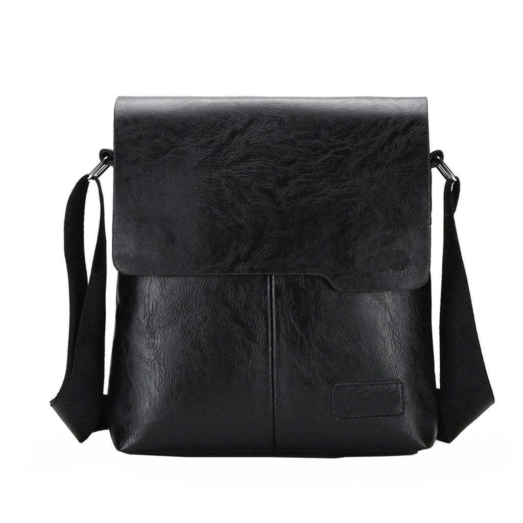 Vegan Leather Messenger Bag for Men Laptop Briefcase Bag for College Office Adjustable Strap