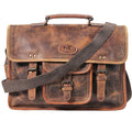 Leather Messenger Bag for Men, 15.5 Inches Vintage Laptop Briefcase Satchel Shoulder Bag