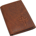 Marshal RFID Blocking Cross Genuine Leather Bifold Trifold Wallet for Men Trifold
