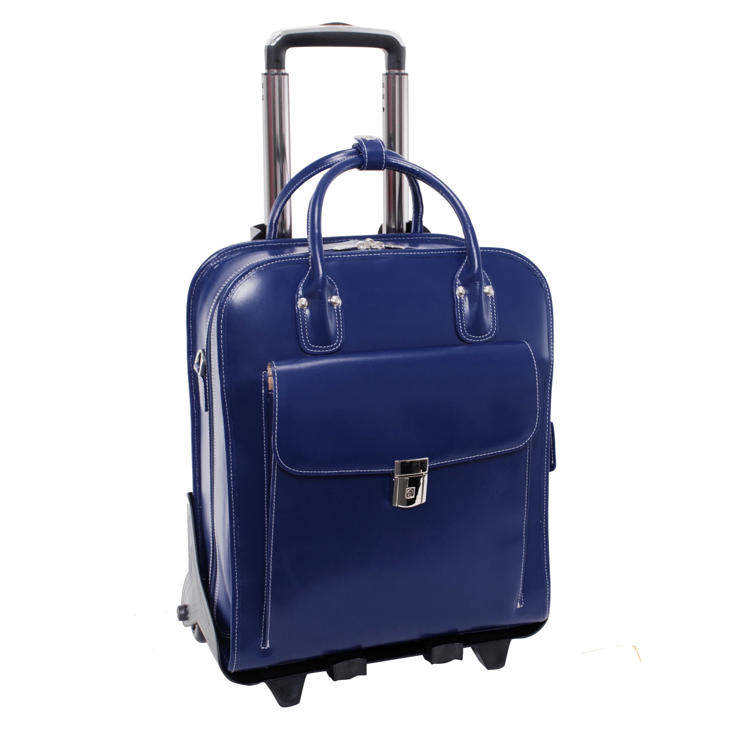 LA GRANGE | 15” Leather Vertical Detachable-Wheeled Laptop Case