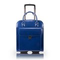 | 15” Leather Vertical Wheeled Laptop Briefcase