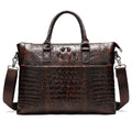 Men Briefcase Men's Bag Genuine Leather Office Bags for Men Laptop Bag Leather Business Handbag for Men Croco Design ...