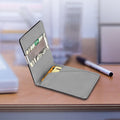 Men’s Bifold Synthetic Leather ID Wallet with Money Clip - Grey Liner