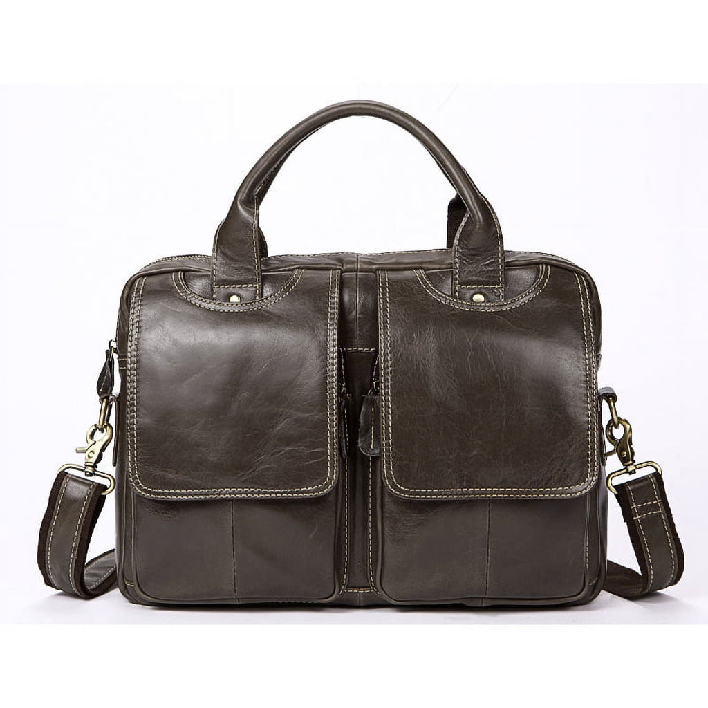 Men's Briefcases Bags Men's Genuine Leather Laptop Bag Messenger Bag Men Leather office Bags for Men Document Bag Bus...