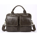 Men's Briefcases Bags Men's Genuine Leather Laptop Bag Messenger Bag Men Leather office Bags for Men Document Bag Bus...