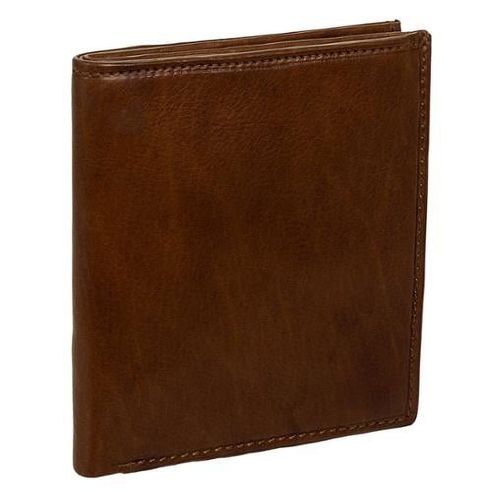 Men's Leather Big Hipster Bifold Wallet (British Brown)