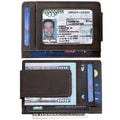 Men's Leather Money Clip, EEEkit RFID Blocking Wallet, Magnetic and Slim Purse, Card Holder, Business Card Billfold
