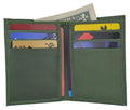 Men's Mini Slim Thin Bifold Genuine Leather ID Card Bill Holder Wallet (Green)