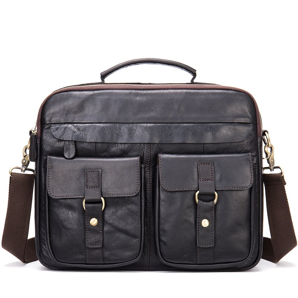 Men's Shoulder Bag Genuine Leather Men's Designer Bag Handbag for Men Briefcase Fit 14inch Laptop Messenger Bags Men'...