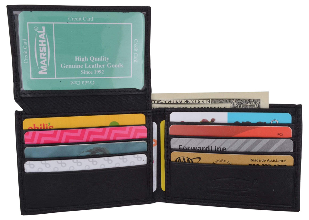 Men's Slim Bifold Soft Leather Credit Card ID Holder Wallet