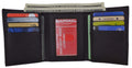 Mens Genuine Leather Trifold Wallet 8 Credit Card Slots ID Window 1155