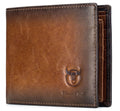 Mens Leather RFID Bifold Wallet, Genuine Leather 11 Card Slots Wallet Credit Card Holder