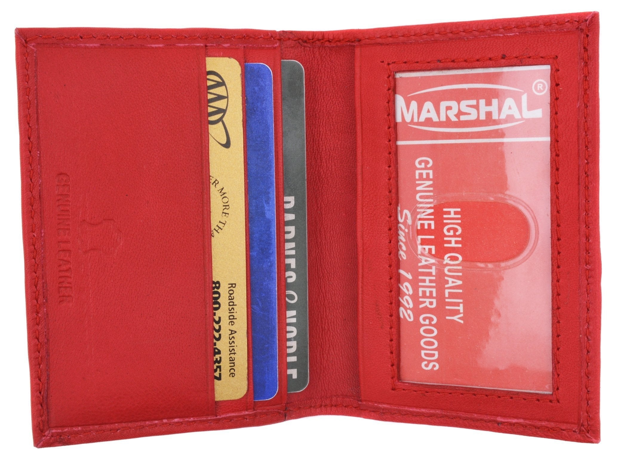 Mens Wallet Bifold Genuine Leather Slim Small Credit Card ID Holder with Front ID Licence Window