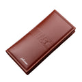 Men's Business Leather Wallet Slim Long Bifold Credit Card Holder Clutch Purse with RFID