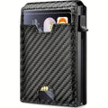 Minimalist Wallet For Men - With Money Clip Slim Leather Slots Credit Card Holder RFID Blocking Bifold Carbon Fiber W...