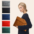 PU Leather Document Holder, Large Capacity File Folder for A5, Holds 100 Sheets, Business Portfolio Organizer with Ma...