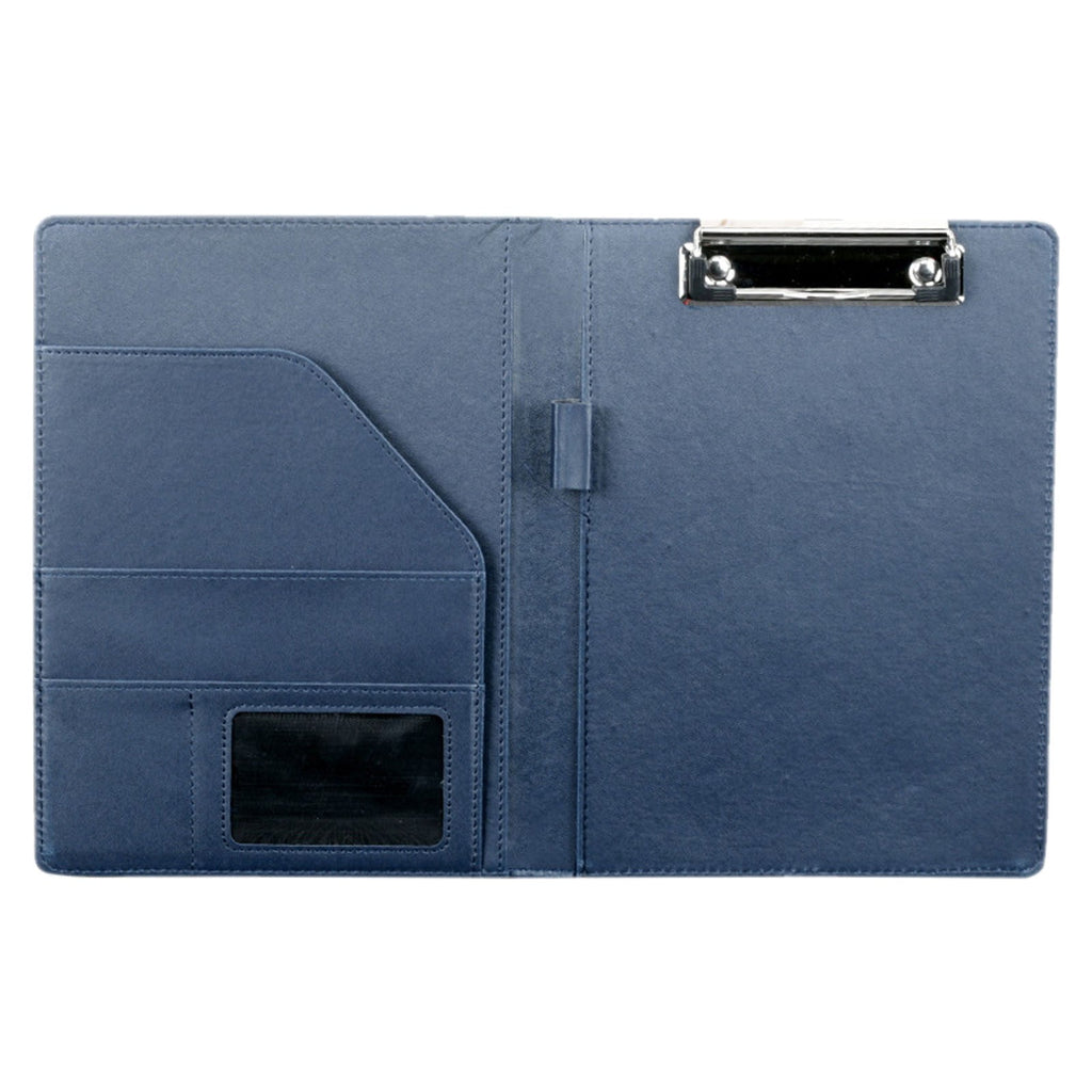 Leather Portfolio Folder Binder, A5 Padfolio Clipboard Folder with Magnetic Closure Cover for Business Office Confere...