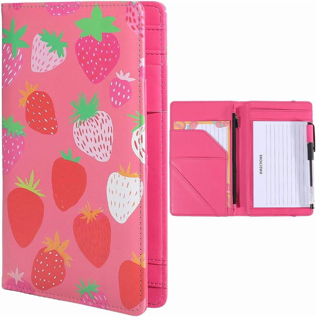 PU Leather Clipboards Portfolio Folder Leather Padfolio Binder Storage Clipboard with 5 Pockets Spiral Clipboard Foli...