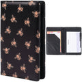PU Leather Clipboards Portfolio Folder Leather Padfolio Binder Storage Clipboard with Cover Card Holder Notepad Elastic Closure Pen Loop for
