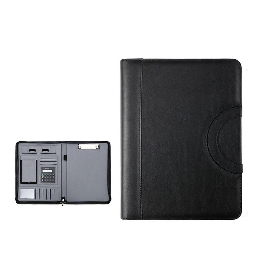 Portable Business Padfolio Portfolio Case Contract File Folder A4 Conference Folder PU Leather Portfolio Folder