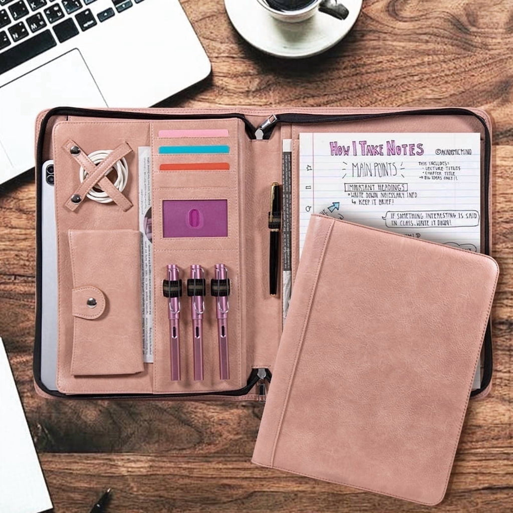 padfolio,Women's Folder, Business Folder, Phone Pocket, Best Gift/Present for Women,Storage Pockets for Papers, Trave...