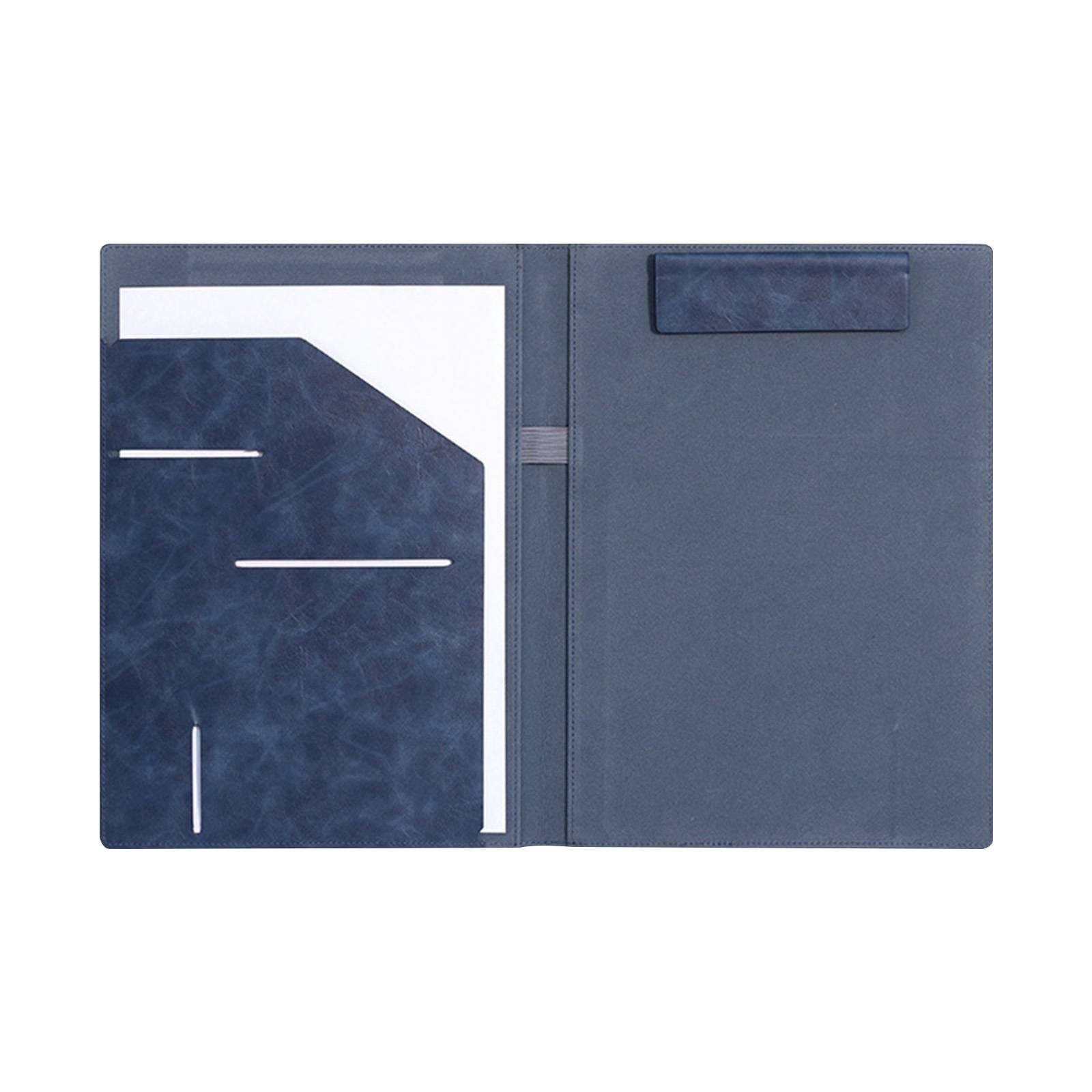 Professional Padfolio with Clipboard, Faux Leather Resume Portfolio Folder Binder, Legal Pad Holder for A4 Letter Siz...