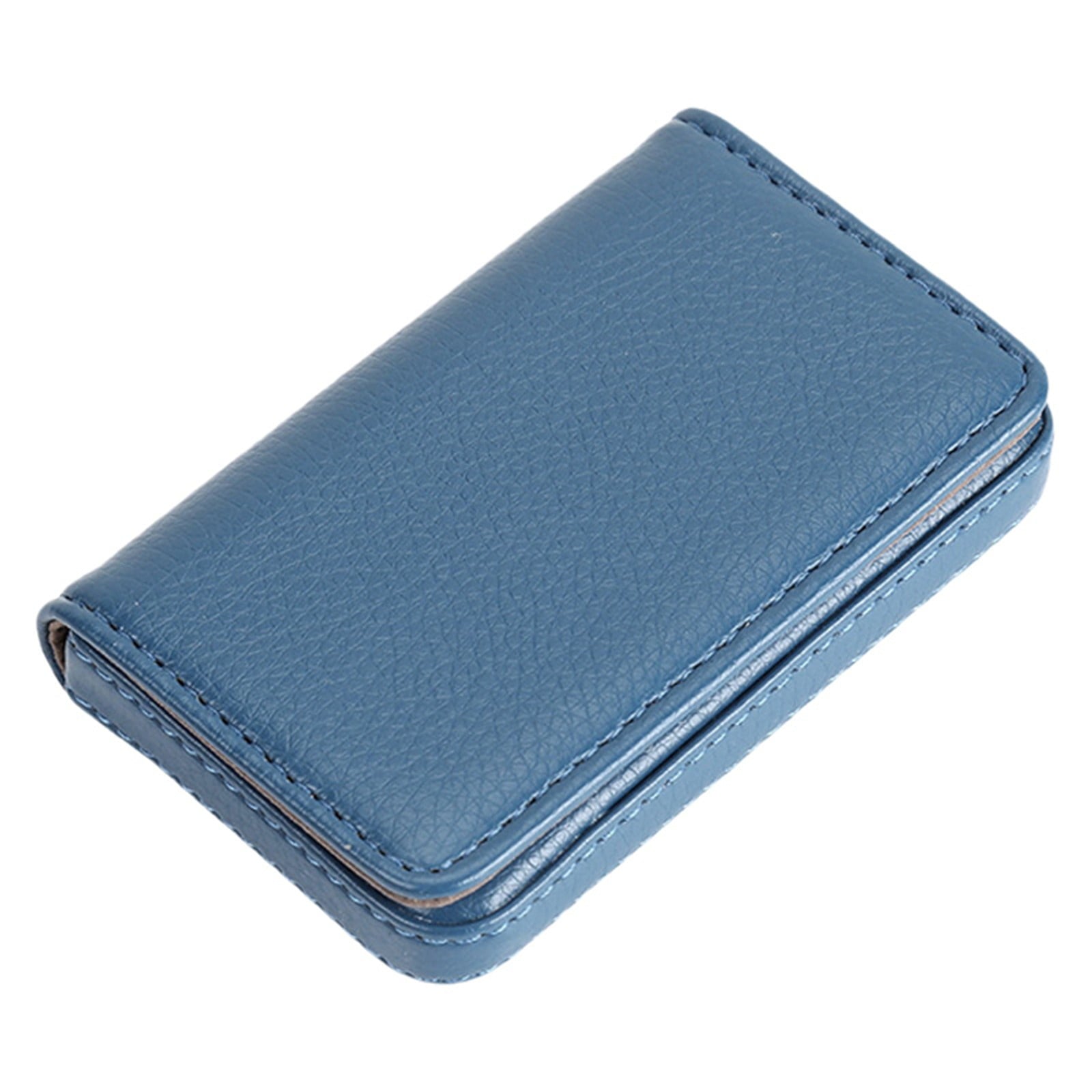 Pu Leather Credit Card Holder – Slim Metal Business Card Case , Portable Pocket Wallet for Id, Cards, And Photos, Ide...