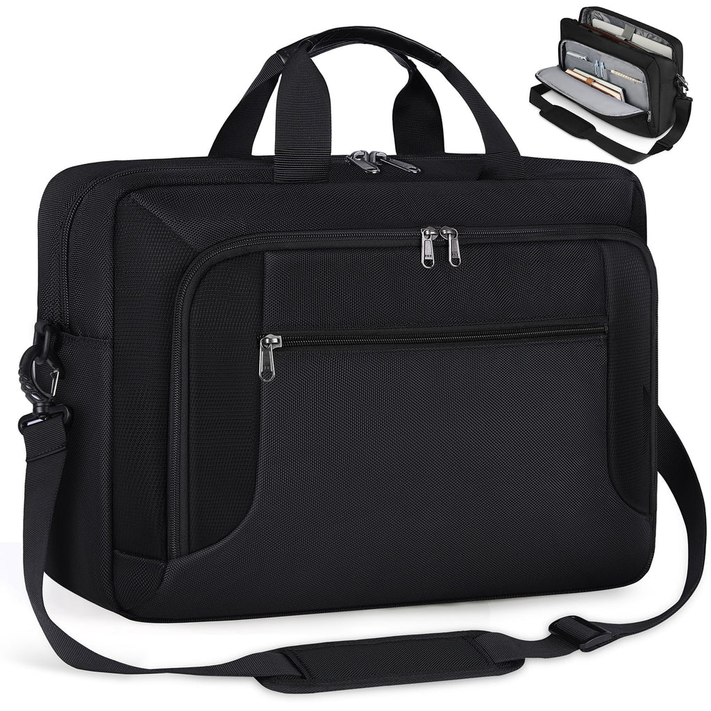 Laptop Bag 17.3 Inch Laptop Briefcase for Men Women Large Waterproof Laptop Case Business Office Work Computer Bag Adjustable Shoulder Messe