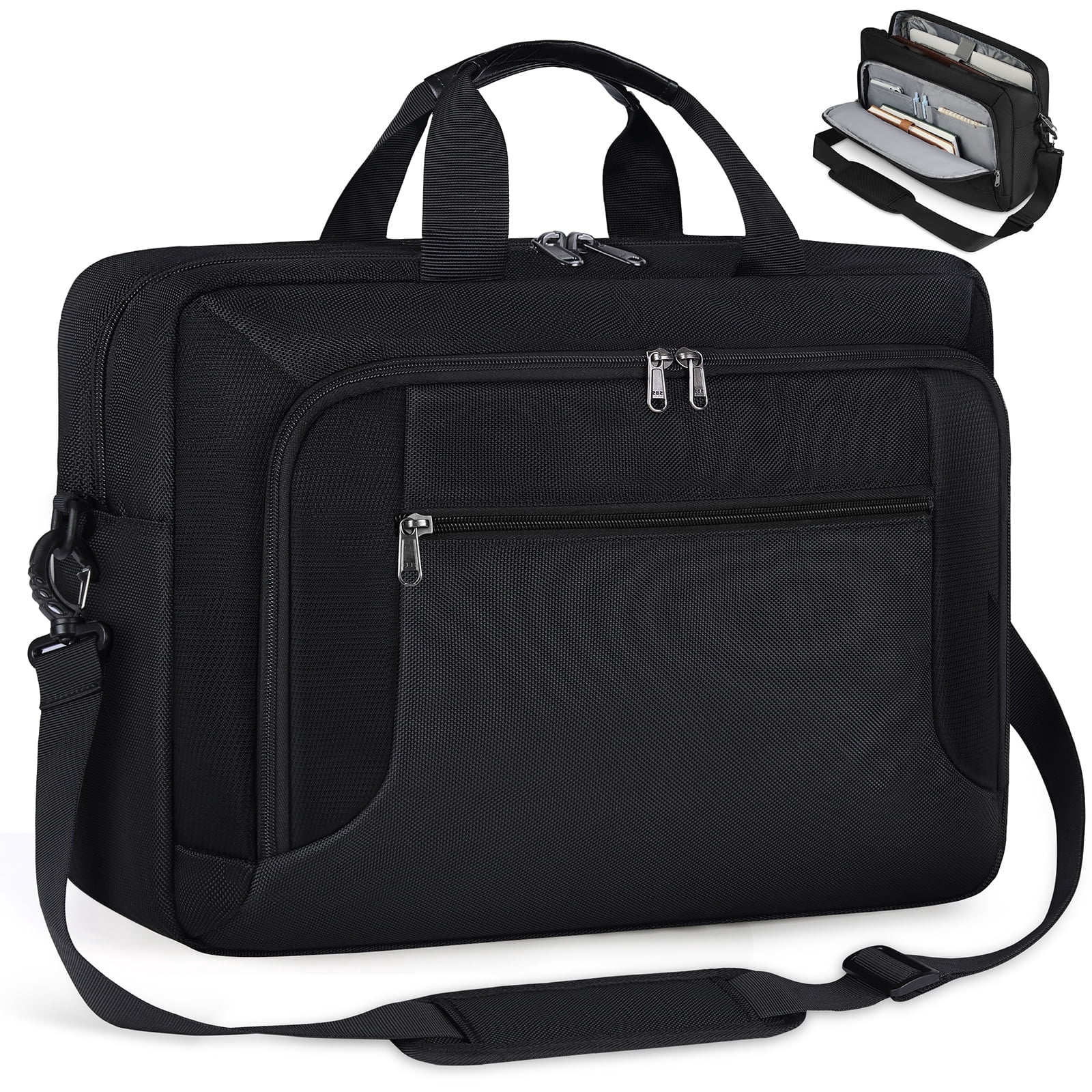 Laptop Bag 17.3 Inch Laptop Briefcase for Men Women Large Waterproof Laptop Case Business Office Work Computer Bag Adjustable Shoulder Messe