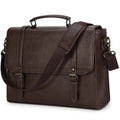 for Men 15.6 inch Vintage Leather Waterproof Laptop Briefcase Computer Laptop Large Satchel Retro Shoulder for Office...