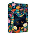 RFID Blocking Credit Card Holder for Women - Flower and Cat PU Leather Slim Wallet with ID Window 6 Card Slots and Ca...