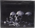 RFID Blocking Genuine Leather Printed Skull Theme Bifold Wallet with Gift box for men Skull 3