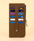 RFID Blocking Women's Wallet Vintage Leather All in One Card Case Holder Slim, Tan