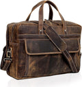 Full Grain Leather Briefcase For Men Business Travel Fits 17'' Laptop Messenger Bag Office Briefcase Crossbody Travel...