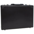 Unisex Anti-Theft Aluminum Briefcase with Combination Locks, Black