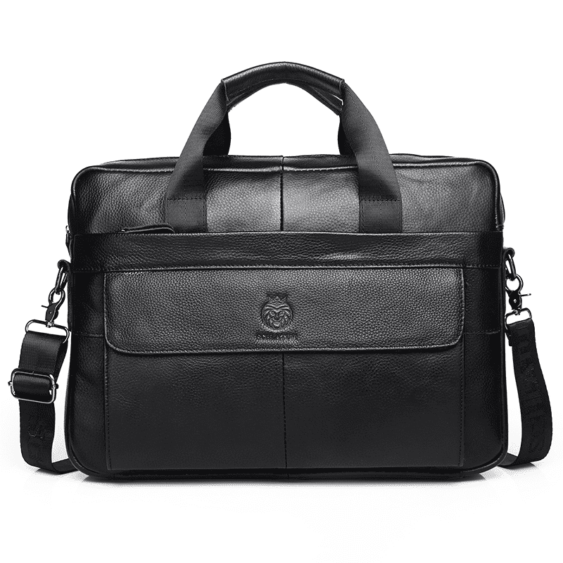 Leather Briefcases for Men 15.6 Inch Laptop Messenger Bag with Computer Shoulder Bag for Business, Travel, Work, Offi...