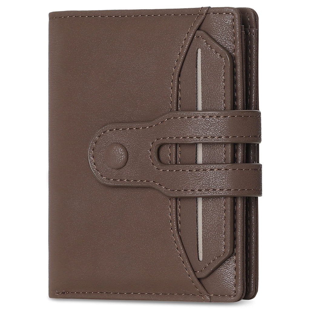 Leather Wallet for Men RFID Blocking Large Capacity Bifold Wallet Minimalist Back Pocket Wallets for Men with Zipper ...
