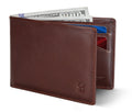 Mens Slim Bifold Wallet | RFID Blocking Minimalist | Front Pocket | Full Grain Leather Wallets for Men | Thin & Styli...