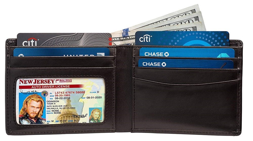 Slim Bifold RFID Blocking Wallet For Men Genuine Leather Packed In Stylish Gift Box
