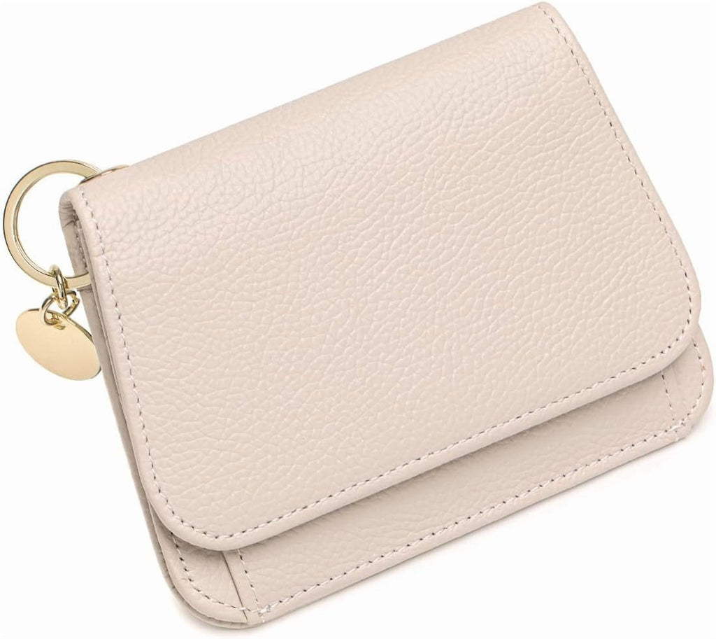 For Women Small Credit Card Holder With Coin pocket, ID Window, Keychain