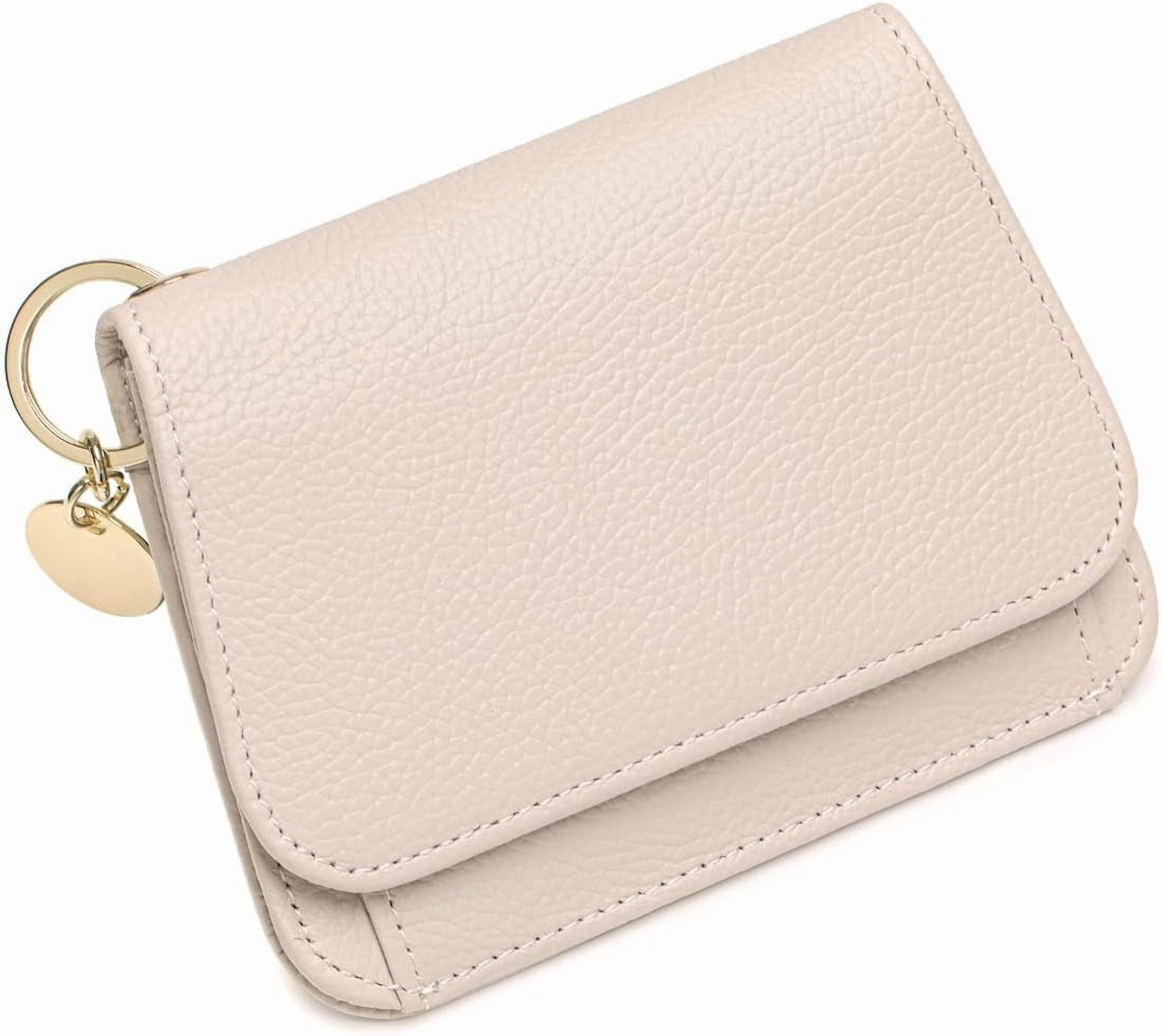 For Women Small Credit Card Holder With Coin pocket, ID Window, Keychain