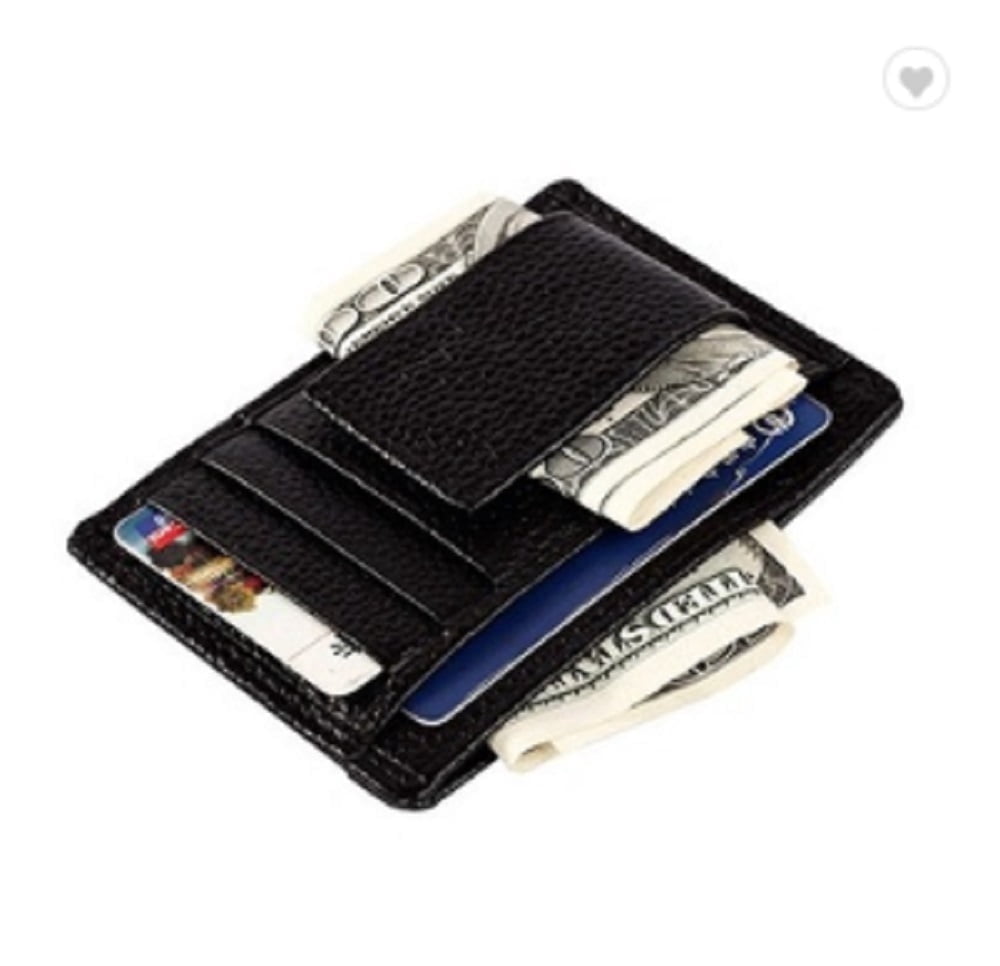 Minimalist Leather Wallet, Slim Front Pocket Card Holder for Men & Women, Thin Compact Wallet for Credit Cards, ID & ...