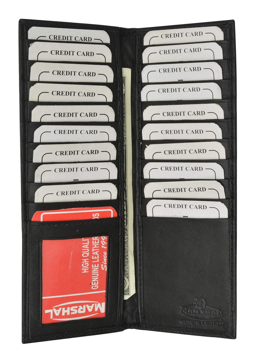 Slim Tall Genuine Leather Multi Credit Card ID Holder 528